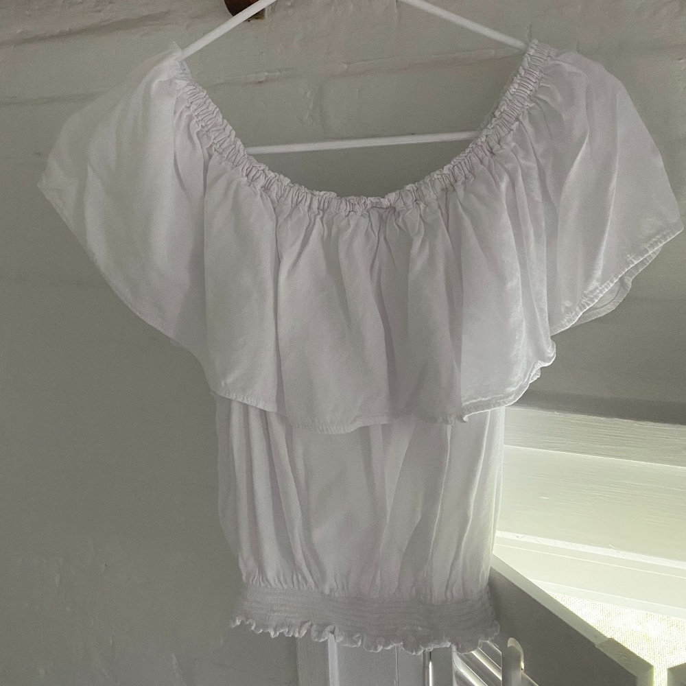 White Off the Shoulder Top